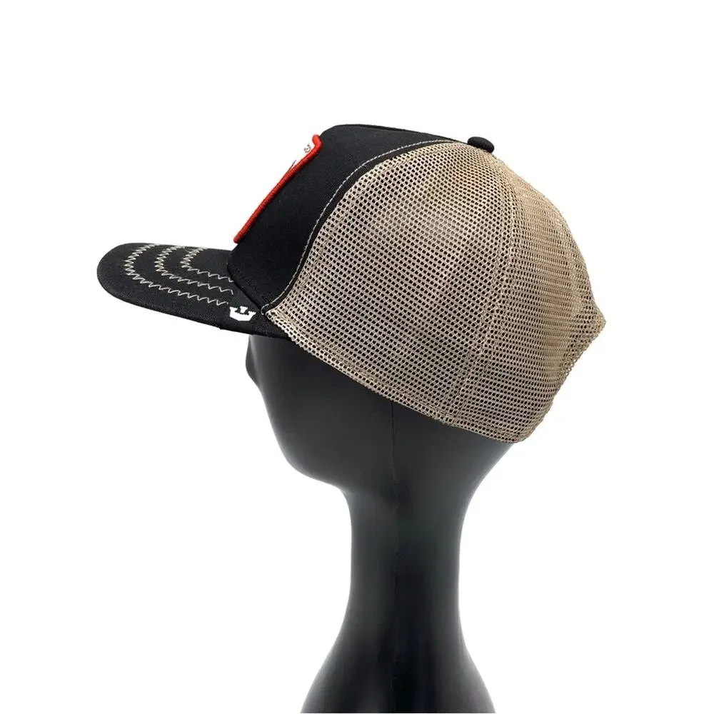 GOORIN BROS. The C ock Baseball Trucker Hat Black Tan - Picture 3 of 7